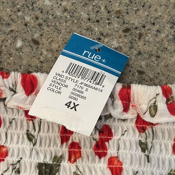 RUE21 Smocked Cherry Print Top *NEW* - Picture 3 of 11